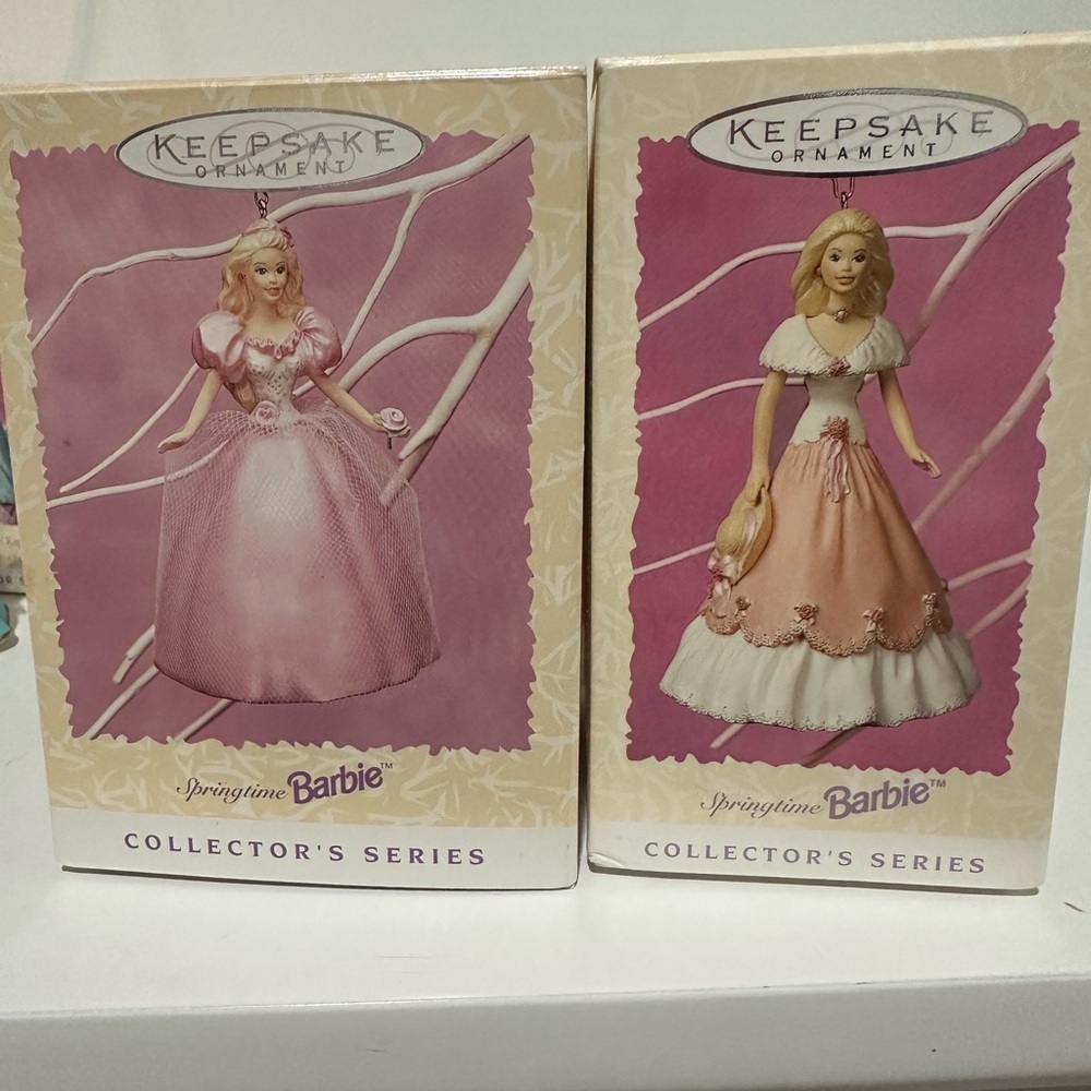 Keepsake Barbie Spring Ornament Princess Figurines Collectible 90s Y2K Lot of 4 - Picture 3 of 4